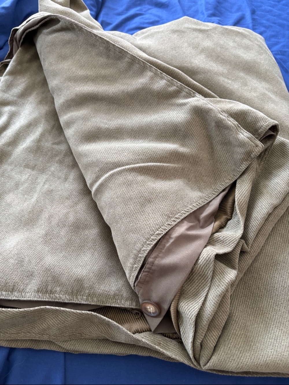 Soft Corduroy Duvet Cover in olive green